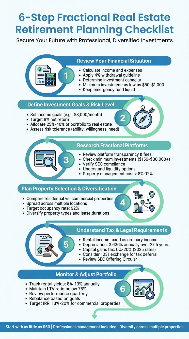 6-Step Fractional Real Estate Retirement Planning Process
